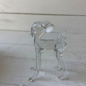 Vintage Baby Glass Deer, Glass Fawn // Glass Forest Animals, Deer Lover, Collector // Perfect Gift image 4