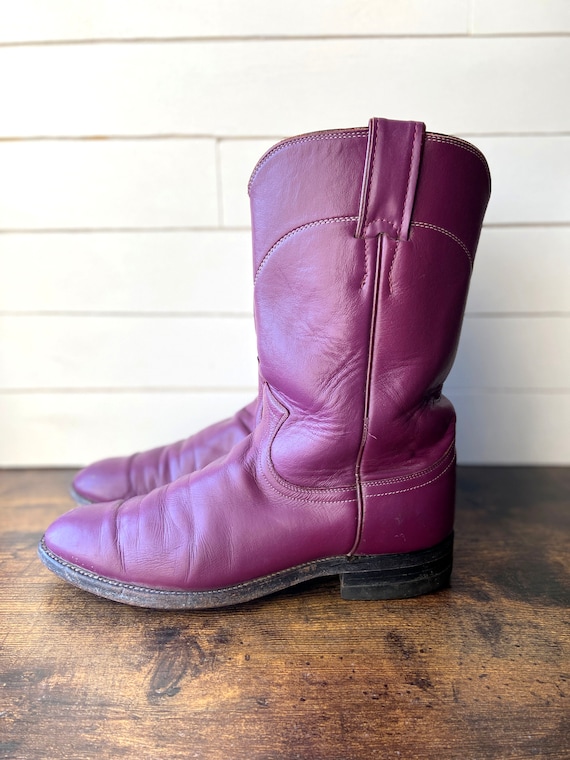 Purple Justin Cowboy Boots | Womens Size 7 Cowboy