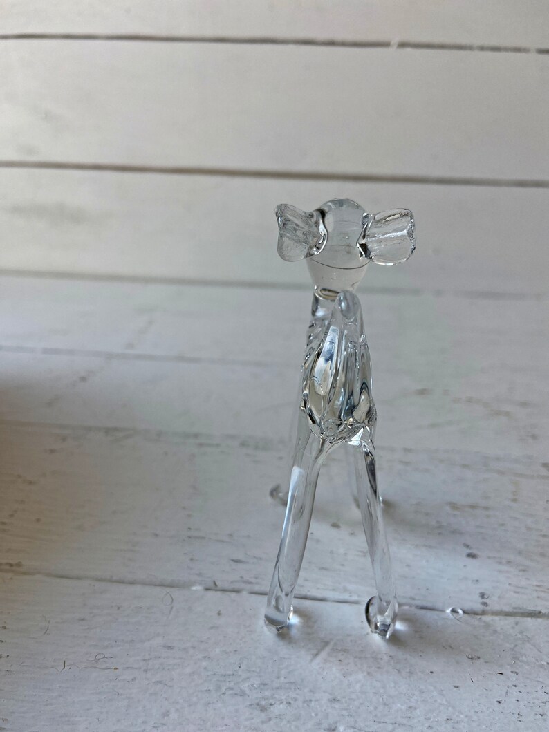 Vintage Baby Glass Deer, Glass Fawn // Glass Forest Animals, Deer Lover, Collector // Perfect Gift image 5