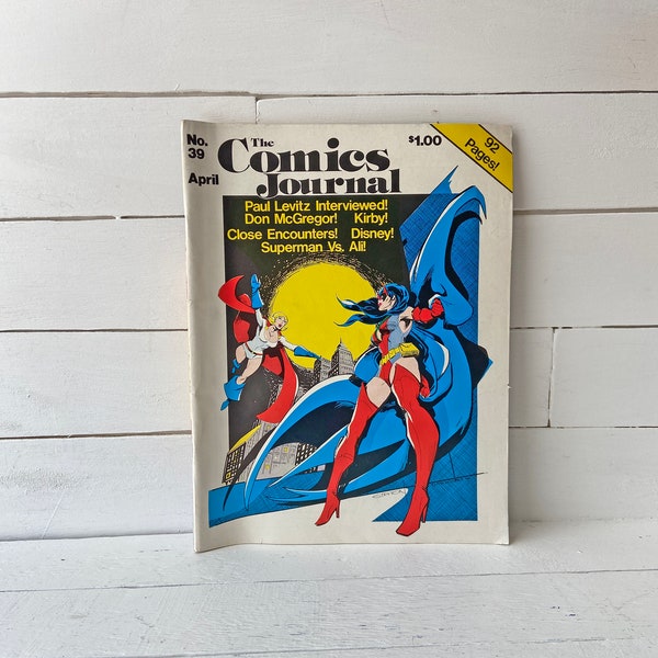 Vintage 1978 Comics Journal Magazine #39 Wonderwoman, Superman, Steve Reeves // Vintage Star Wars Memorabilia Collector // Gift