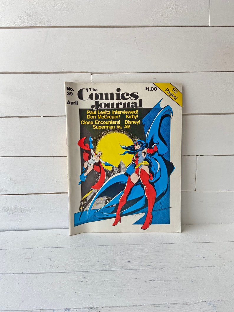 Vintage 1978 Comics Journal Magazine 39 Wonderwoman, Superman, Steve Reeves // Vintage Star Wars Memorabilia Collector // Gift image 1