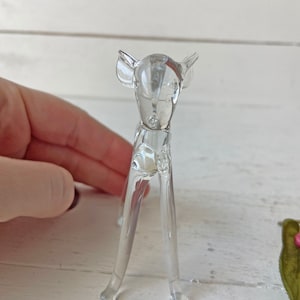 Vintage Baby Glass Deer, Glass Fawn // Glass Forest Animals, Deer Lover, Collector // Perfect Gift image 3