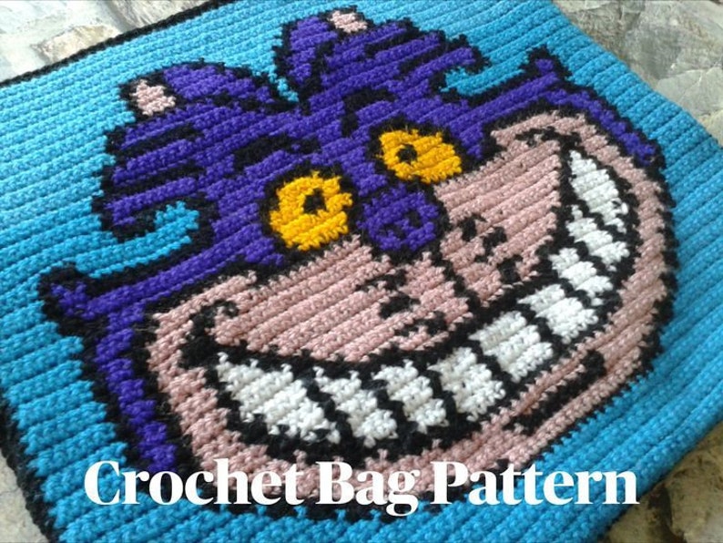 Cheshire Cat Inspired Crochet Bag Pattern PDF Digital Download Etsy