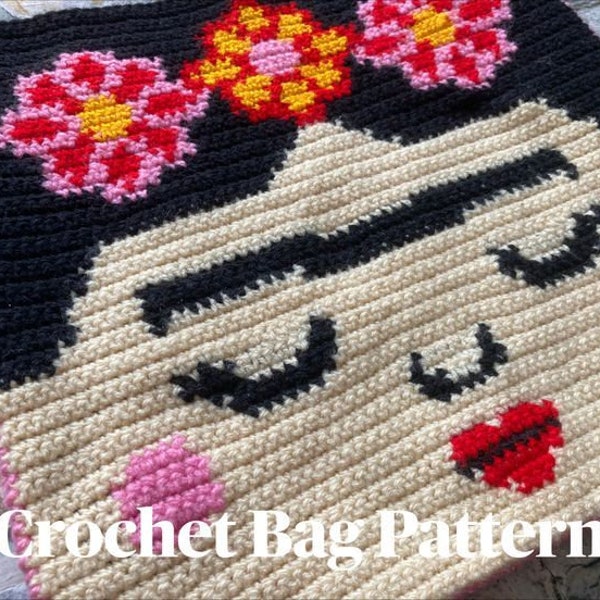 Frida Kahlo Inspired Crochet Bag Pattern - PDF Digital Download