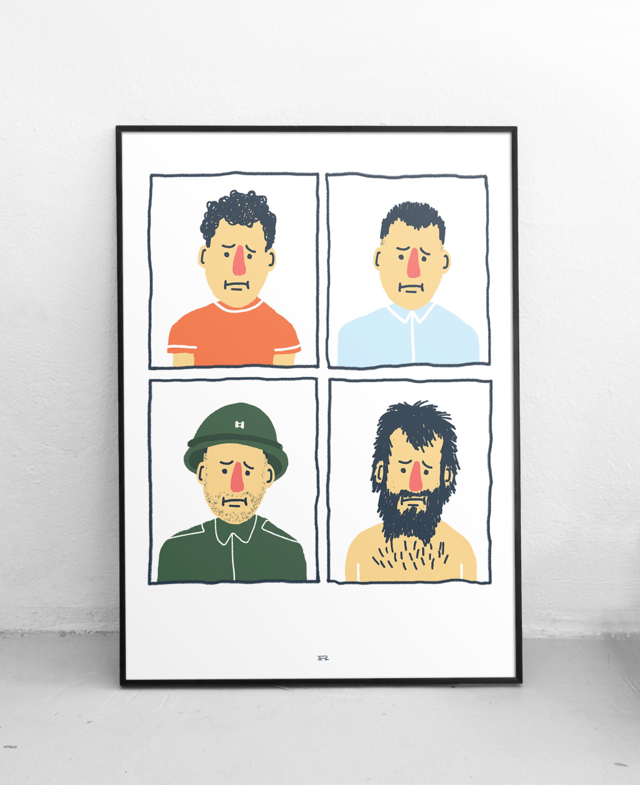 Tom Hanks Movie Illustration Print Home Living Room Wall Etsy