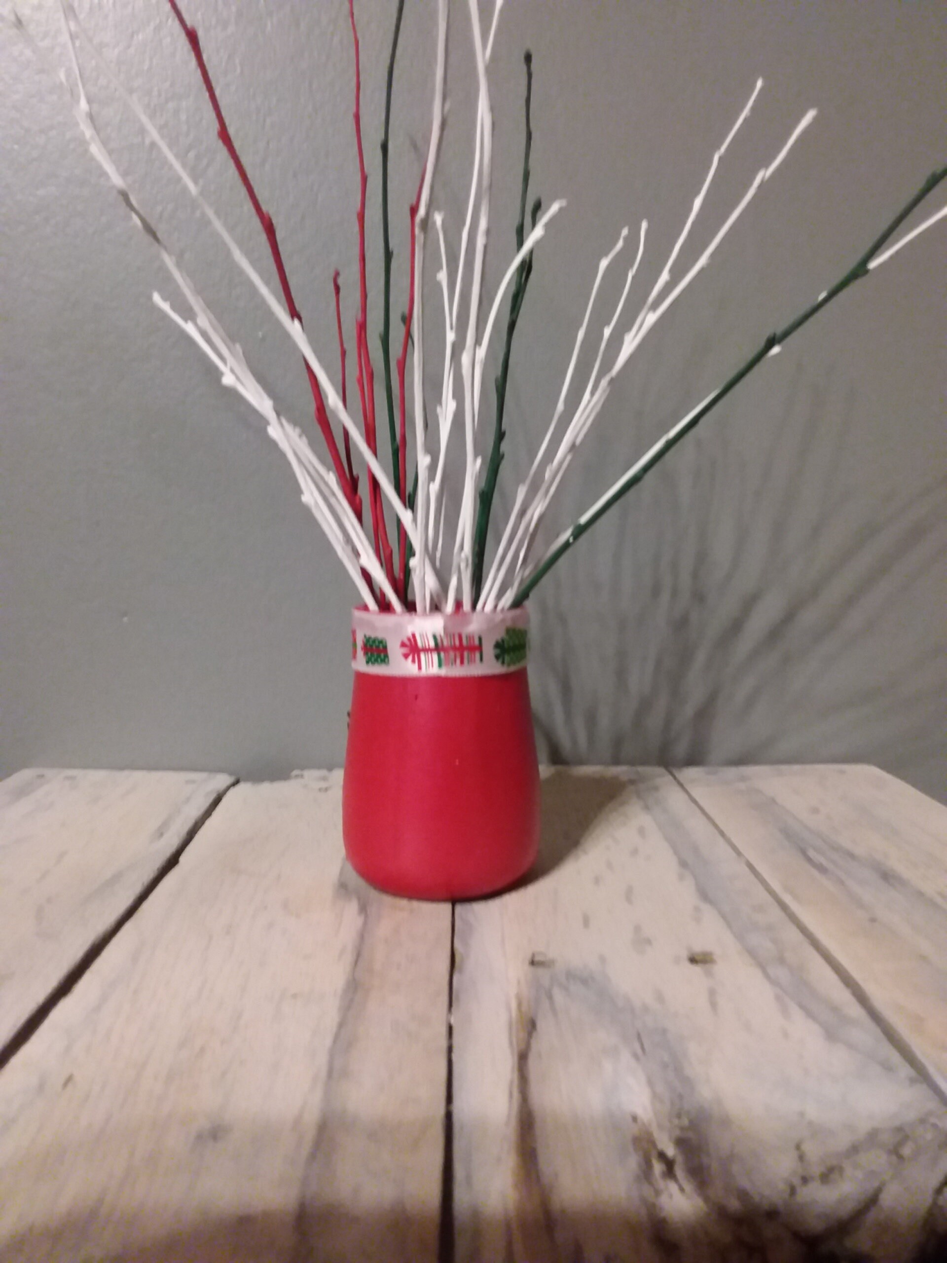 Christmas Birch Twigs And Mini Vase/25 Hand Painted Birch Etsy