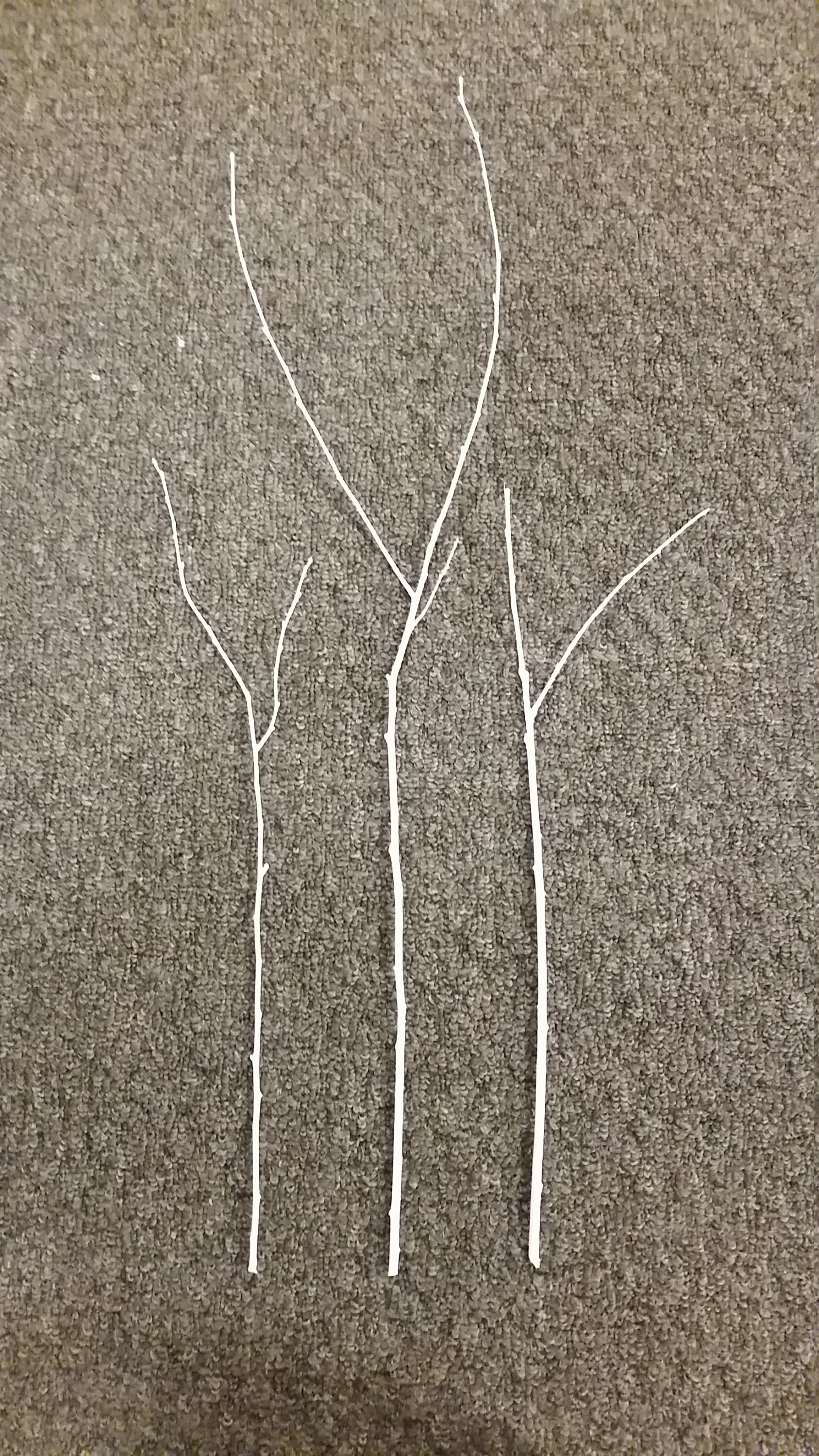 White Birch Twigs/Set of 10 Hand Painted Birch Branches/Vase Etsy