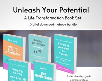 Unlock Your Potential: Transformative Ebook Bundle for Daily Journaling, Therapy Worksheets, Manifestation, Life Planning, and More!