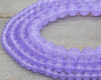 4mm Light Purple/ Magenta Jade Round Beads 16" 4mm Light Purple/ Magenta Jade Round Beads 16"