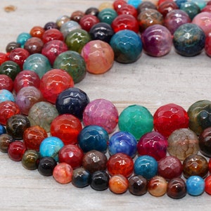 Natual faceted Multicolor Tourmaline beads, mixed color faceted gemstones,6mm, 8mm,10mm,12mm full strand 15.5inch#29