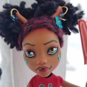 Custom Monster High Doll OOAK Clawdeen Wolf sporty!