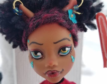 Custom Monster High Doll OOAK Clawdeen Wolf sporty!