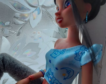 Custom OOAK Frozen + Barbie hybrid doll