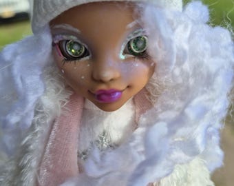 Custom Monster High Doll OOAK Clawdeen Wolf Winter Fun