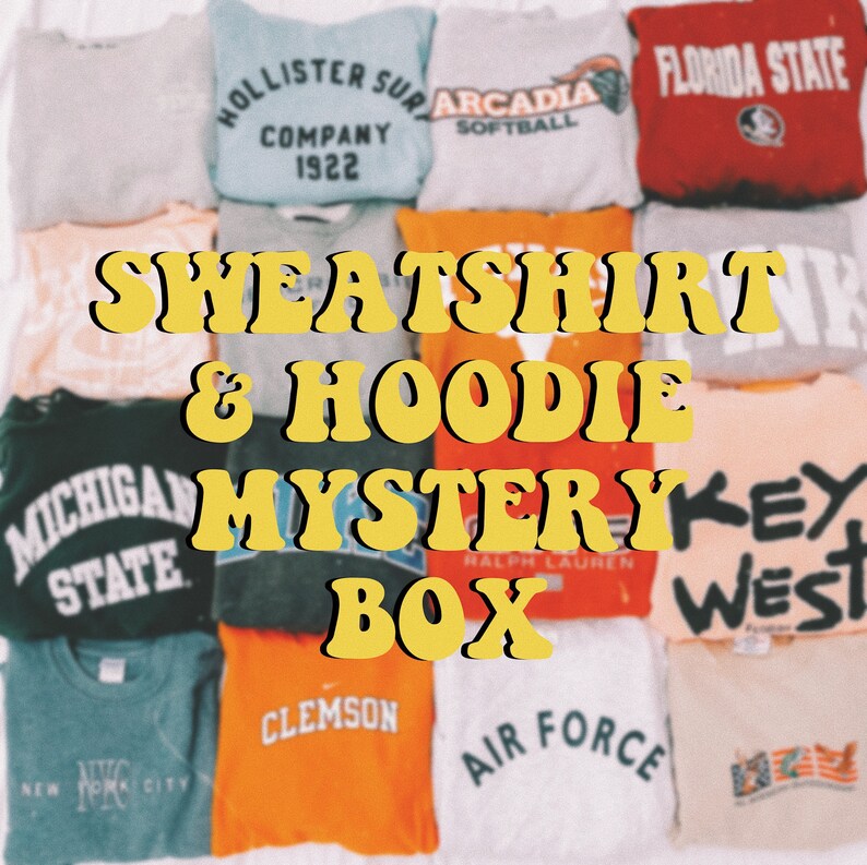 Sweatshirt/Hoodie Mystery Box Thrifted Etsy