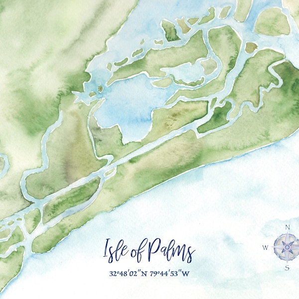 Isle of Palms Print Etsy