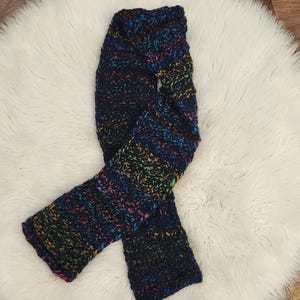 Handmade Knit Colorful One of A Kind Winter Scarf