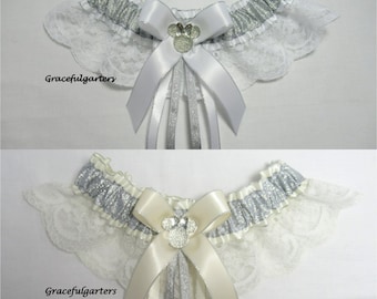 Minnie Mouse bridal garter set