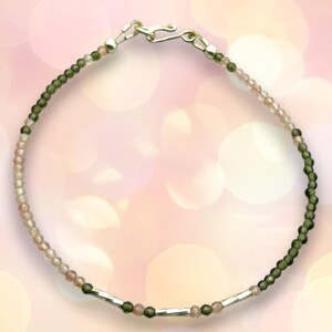Rose and Smoky Quartz Bracelet: January and Scorpio Birthstone Gift