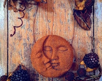 Beeswax and cinnamon ornament, the moon