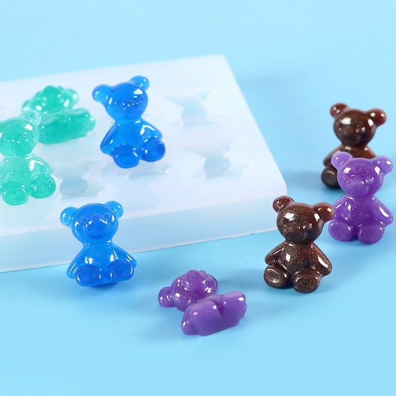 Cartoon Bear Silicone Mold-cute Bear Resin Mold-bear Keychain Mold-bear  Jewelry Pendant Mold-silicone Bear Mold-epoxy Resin Gift Mold 