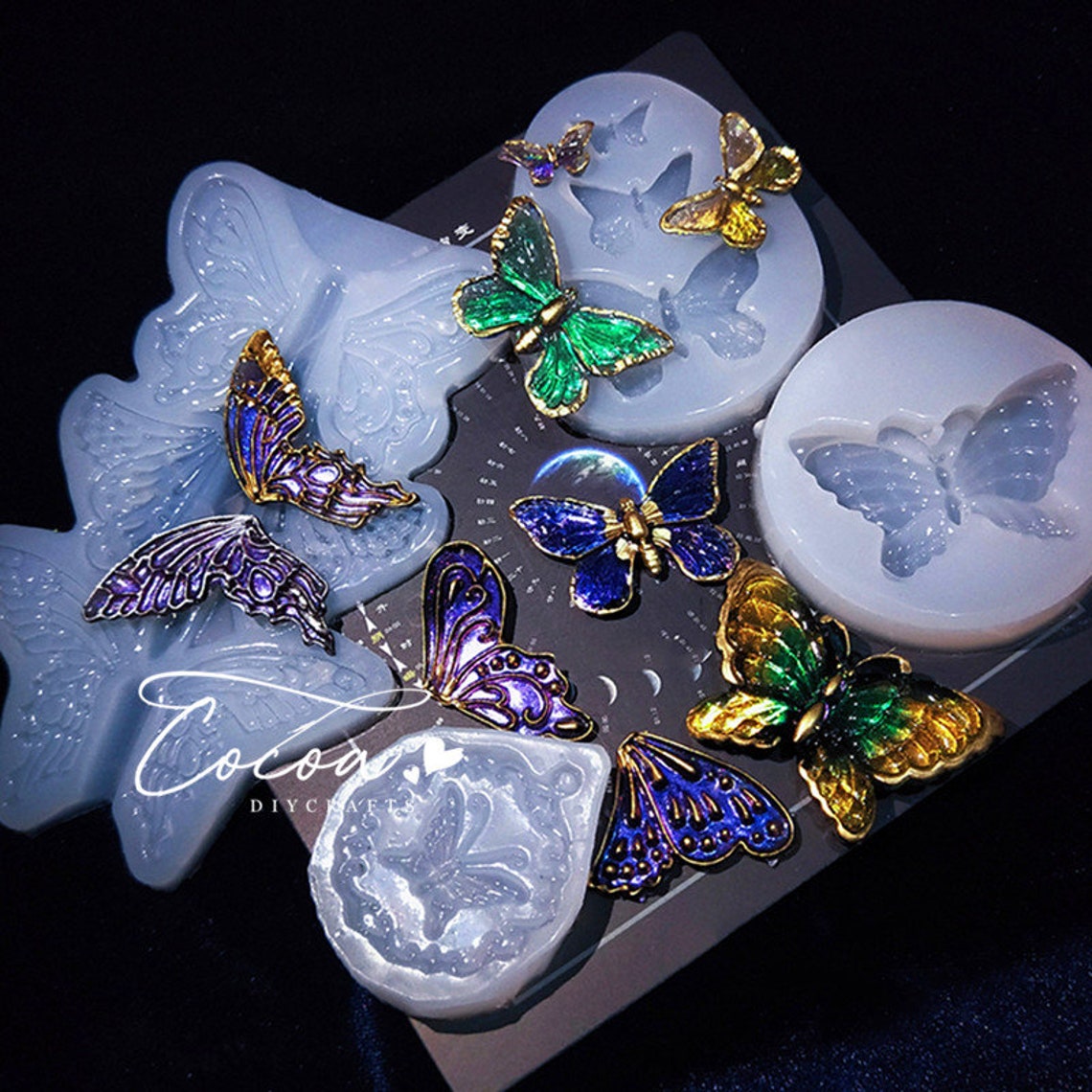 4 Style Butterfly Silicone MoldButterfly Resin MoldEmbossed Etsy