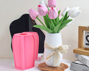 Nordic Vase Silicone Mold-Simple Flower Vase Mold-Concrete Cement Vase Mold-Jesmonite Vase Mold-Aromatherapy Plaster Mold-Home Decor Mold
