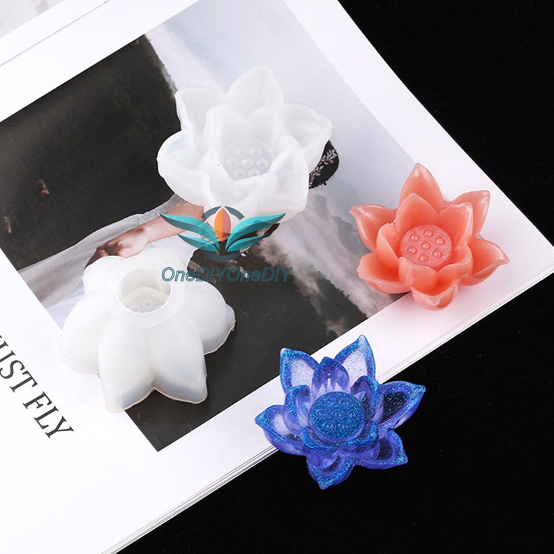 3D Stereo Lotus Silicone MoldLotus Flower MoldResin Casting Etsy