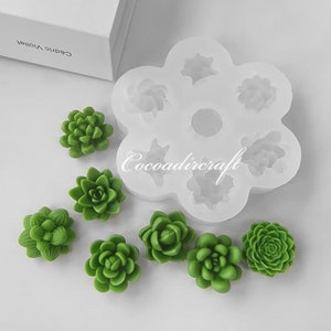 Miniature Succulent Silicone Mold-Succulent Plants Candle Mold-Succulent Flower Resin Mold-Garden Plant Decor Mold-Aromatherapy Plaster Mold
