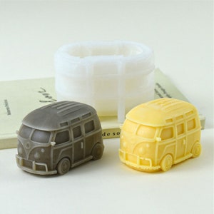Small Bus Silicone Mold-Bus Car Candle Mold-Van Bus Candle Mold-Beeswax Bus Candle Mold-Handmade Bus Soap Mold-Aromatherapy Plaster Mold
