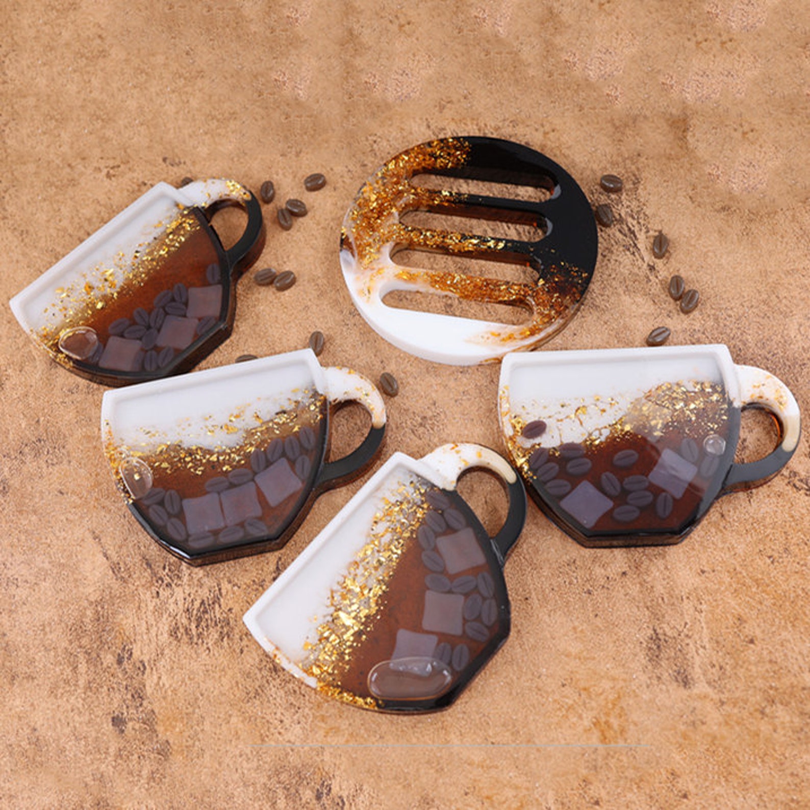 Coffee Cup Quicksand Moldcoffee Cup Shaker Resin Moldcoffee Etsy