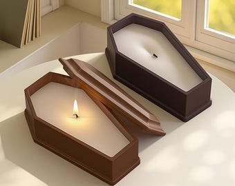Halloween Coffin Box Silicone Mold-Coffin Candy Box Mold-Vampire Trinket Box Resin Mold-Concrete Candle Vessel Mold-Jesmonite Plaster Mold