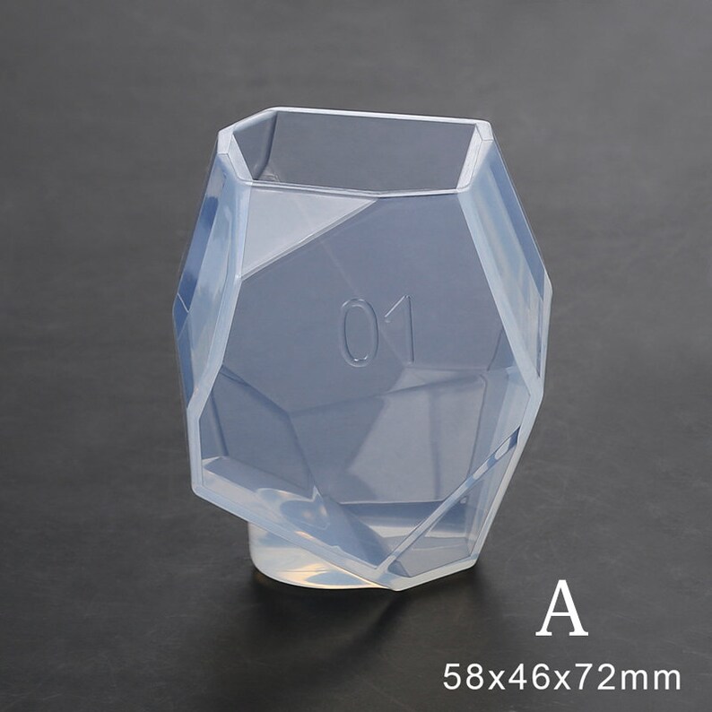 Geometrische Edelstein-Silikon-Form-Kristall-Edelstein-Form-Edelstein-Harz-Form-DIY Micro-Landschaft-Dekor-Form-Aroma-Kerzen-Seifen-Form Bild 2