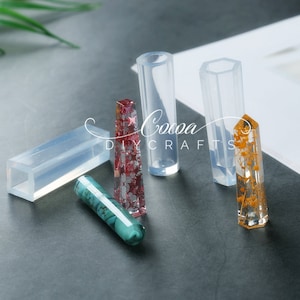Geometric Strip Silicone Mold-Crystal Cone Resin Mold-Cylinder Pendant Mold-Strip Jewelry Pendant Necklace Mold-Dried Flower Resin Mold