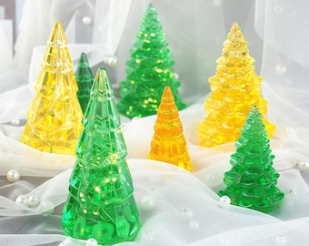 Small Christmas Tree Silicone Mold-Christmas Tree Resin Mold-Christmas Lamp Ornaments Mold-Pine Tree Keychain Mold Mold-Epoxy Resin Art Mold