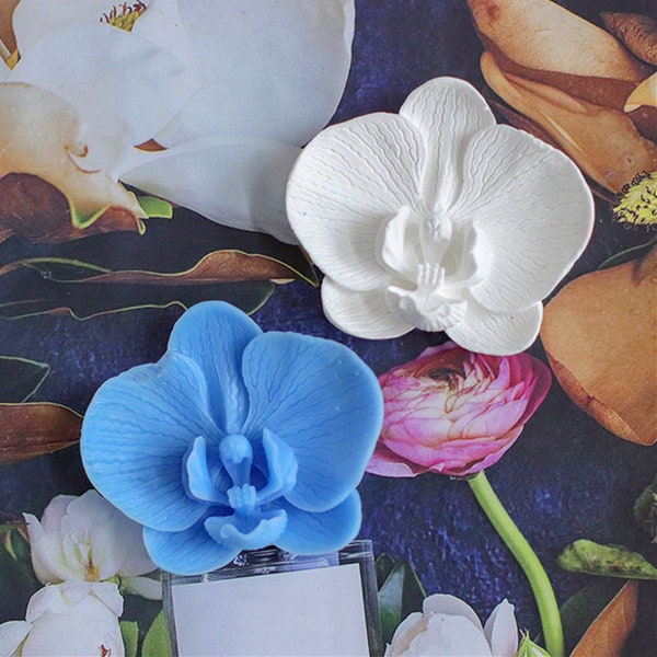 Belle Orchidée Silicone Moisissure-Phalaenopsis Orchidée Moule-Bougie Orchidée Moule-Résine Fleur d’Orchidée Moule-DIY Aromathérapie Moule en plâtre