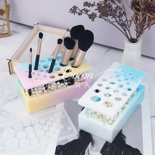 Makeup Brush Holder Resin Mold Pen Holder Silicone Mold Soap Etsy