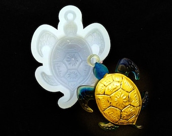 Turtle Pendant Silicone Mold-Sea Turtle Resin Mold-Cute Turtle Keychain Mold-Turtle Necklace Jewelry Making Mold-Epoxy Resin Art Mold