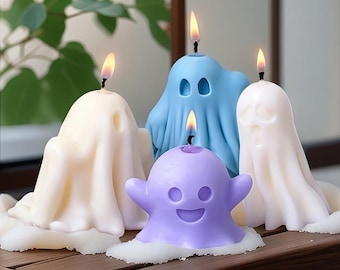 3D-spookkaars siliconen mal-schattige spookkaars mal-Halloween spookkaars mal-beton cement spookvorm-bijenwas soja kaars mal