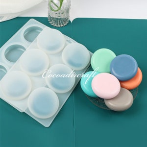 6 Cavities Round Soap Silicone Mold-Circle Silicone Soap Mold-Round Bread Mold-Handmade Soap Bar Mold-Mousse Chocolate Cake Decor Mold