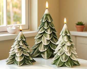 3D Christmas Tree Silicone Mold-Christmas Pine Tree Candle Mold-Tree Shaped Candle Mold-Concrete Cement Mold-DIY Aromatherapy Plaster Mold