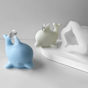 3D Dolphin Candle Silicone Mold-Animal Dolphin Candle Mold-Handmade Dolphin Soap Mold-Dolphin Fondant Mold-Chocolate Cake Decor Mold