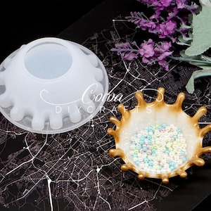 Crown Bowl Silicone Mold-Dish Resin Silicone Mold-Storage Tray Mold-Candle Holder Mold-Epoxy Resin Craft Mold-Home Decoration Mold