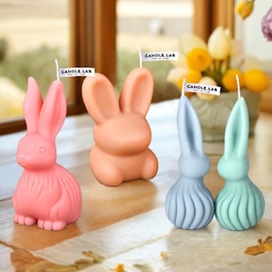 3D Bunny Candle Silicone Mold-Spiral Bunny Candle Mold-Easter Bunny Candle Mold-Animal Rabbit Candle Mold-Aromatherapy Plaster Art Mold