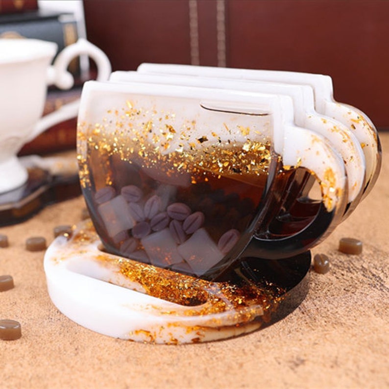 Coffee Cup Quicksand Moldcoffee Cup Shaker Resin Moldcoffee Etsy