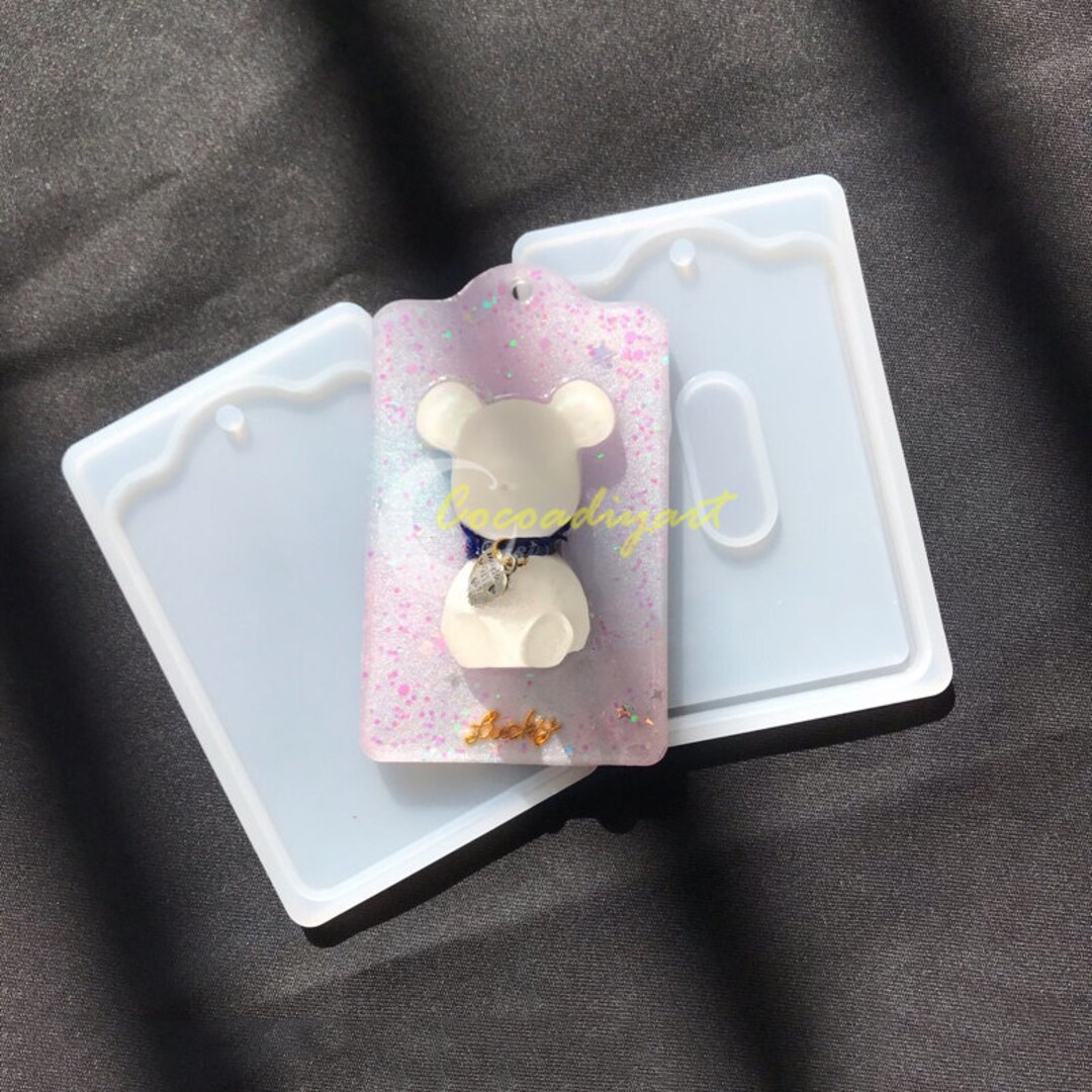ID Card Holder Silicone Moldcardholder Keychain Resin Moldwork Card