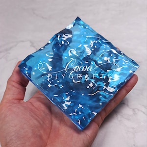 Water Ripple Coaster Resin Mold-Ripples Coaster Silicone Mold-Ocean Wave Coaster Tray Mold-Square Coaster Resin Mold-Epoxy Resin Art Mold