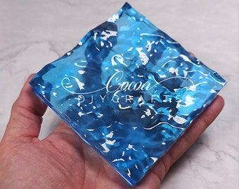 Water Ripple Coaster Resin Mold-Ripples Coaster Silicone Mold-Ocean Wave Coaster Tray Mold-Square Coaster Resin Mold-Epoxy Resin Art Mold