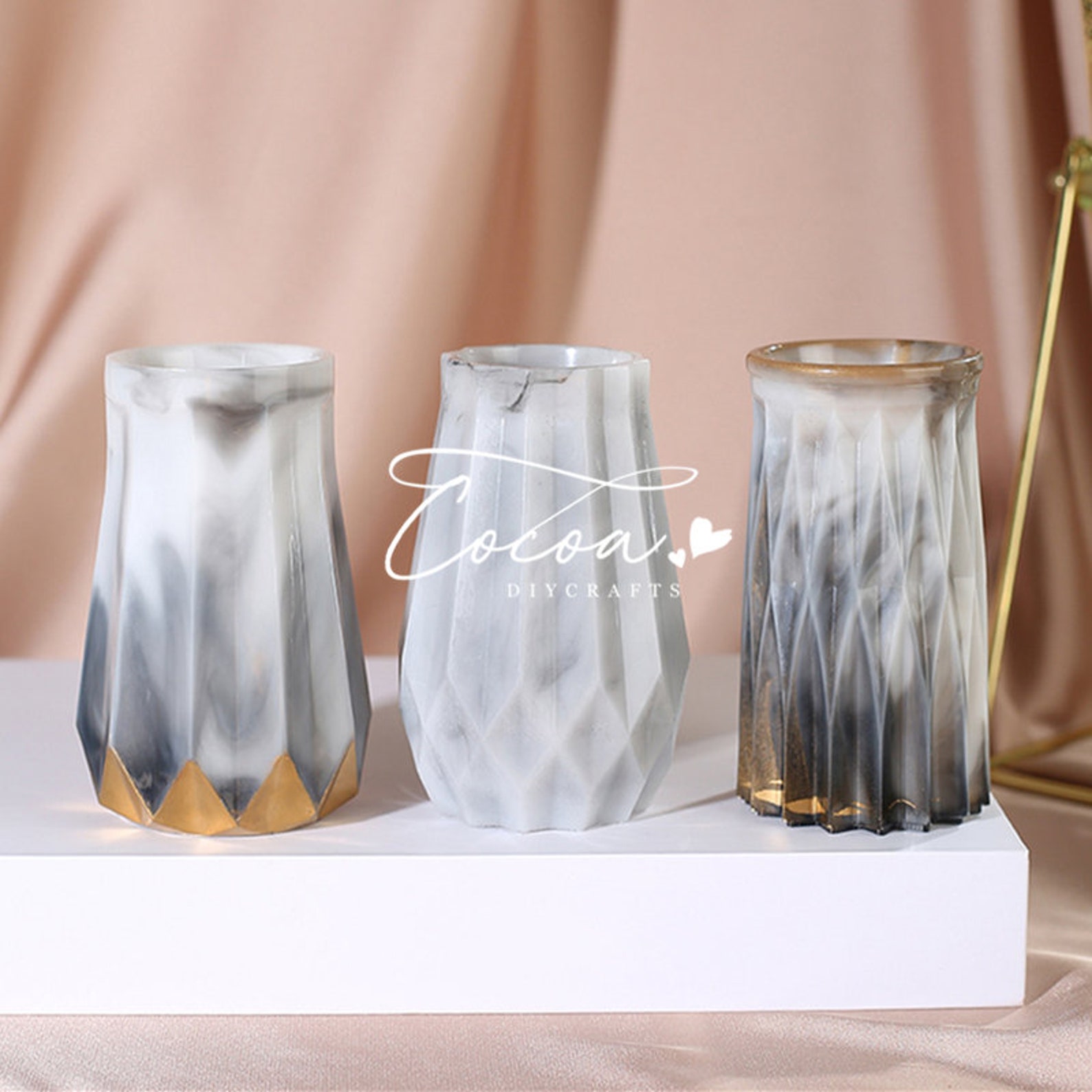 3D Vase Silicone MoldVase Resin MoldVase Mold With Flower Etsy