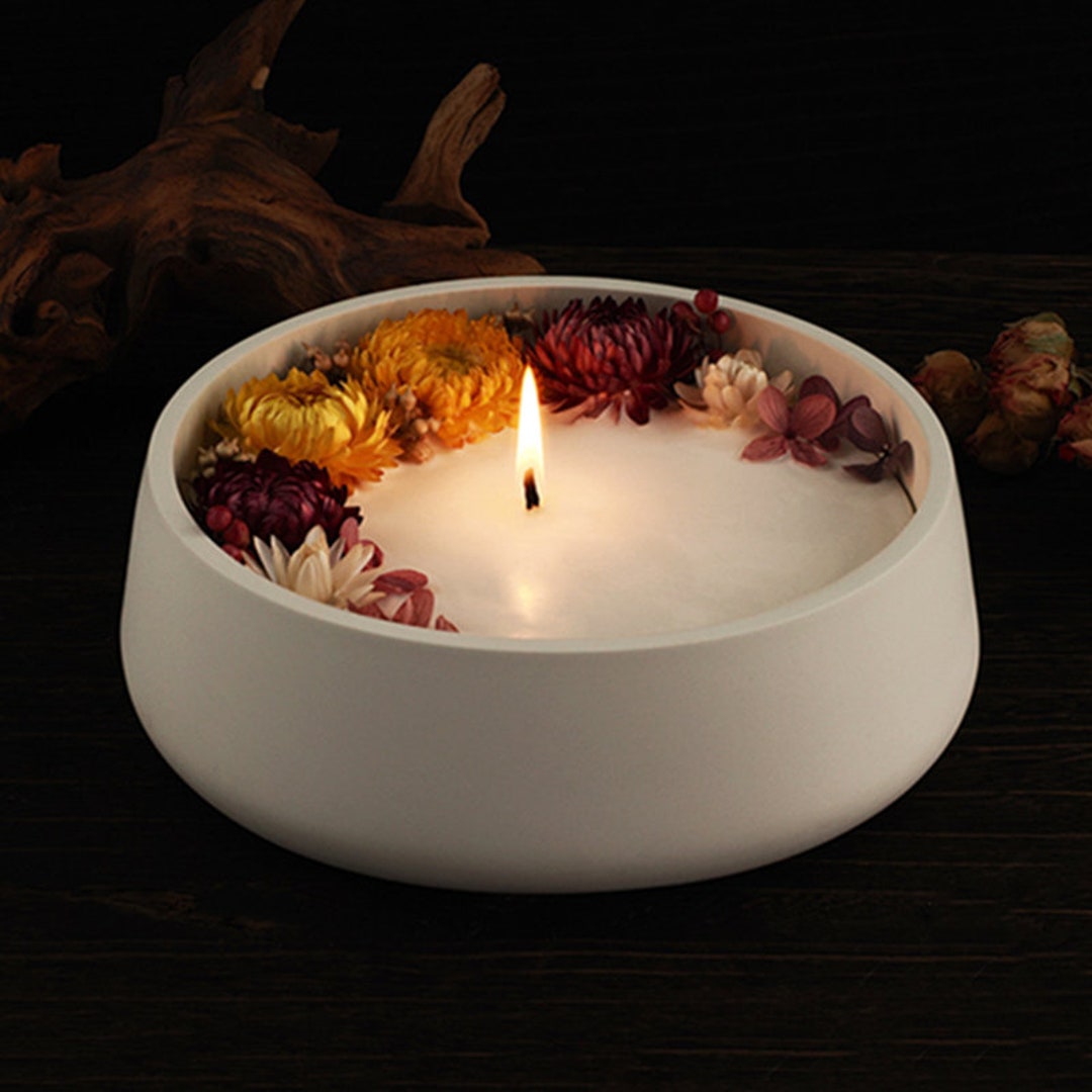 Candle Bowl Silicone Moldsucculent Candle Bowl Moldconcrete Cement